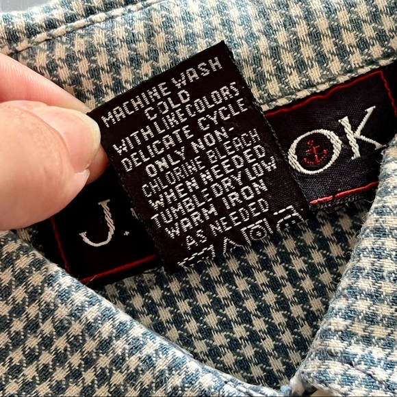 J. G. HOOK SHORT SLEEVE BLUE & WHITE GINGHAM DRESS WITH EMBROIDERED DETAILS 🤍💙 - Picture 5 of 5